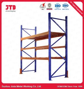 China 500kgs 5.5m Warehouse Metal Racks Red 3 Layer Steel Rack factory