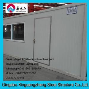 China 20ft joint flat pack container single door slide window house factory