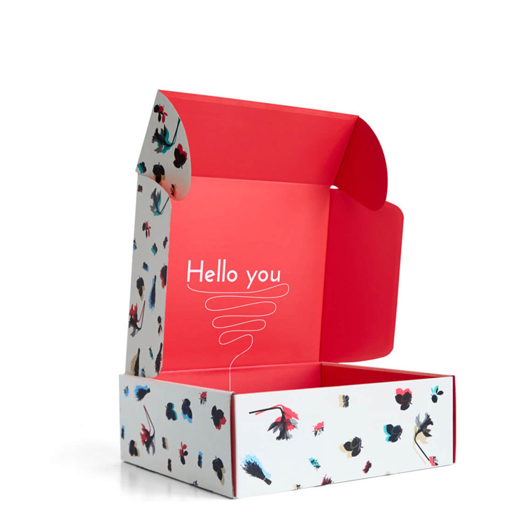 Recyclable Custom Corrugated Cardboard Clothes T-Shirt Packaging Mailer Box for Socks