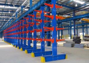 China Extra Heavy Duty Cantilever Storage Rack With Blue Orange Powder Coating for Lengthy Cargo factory