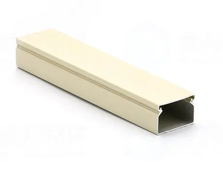 Beige 30*20mm Aluminum Extrusion Profiles Trunking For Power Cords Lines Cable Tray