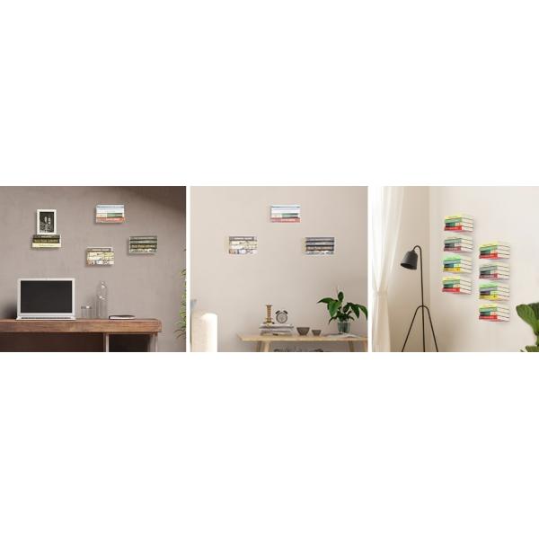 Office Desk Table Organizer Invisible Book Display Shelf for Floating Wall Home Decor