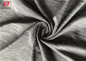 China Melange Grey Coolmax 95% Polyester 5% Spandex Weft Knitted Fabric factory
