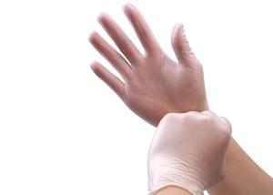 China Embossed Long Cuff 3.5g Disposable PVC Gloves factory