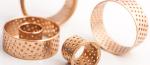 CuSn8 Oil Shaft Diameter Wrapped Bronze Sleeve Bushings Lubrication Pockets