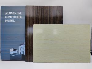China Exterior ACP Sheet 2.0mm Thickness PVC Film Coated Wood Grain Style For Column Casings factory