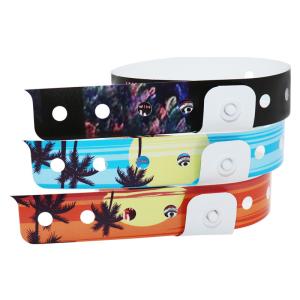 Vinyl PVC Wristbands For Events Elastic Waterproof Customized Logo