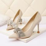 9811-5 European and American sexy pointed toe rhinestone high heels stiletto