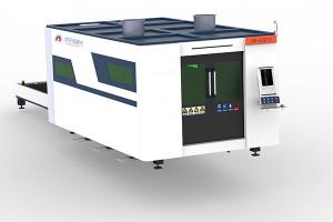 China 50mm Enclosed 4000mm Laser Cutting Machine For Steel Plate factory