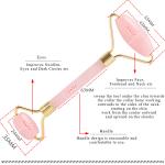 Rose Quartz Facial Massage Double Jade Roller 14.5cm