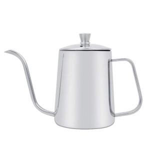 China 550ml Stainless Steel Coffee Pot Long Mouth Steel Coffee Kettle With Lid factory