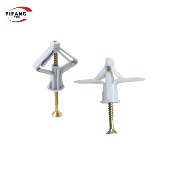 China Customized color nylon toggle anchor / butterfly screw anchor 10*38mm Dia factory