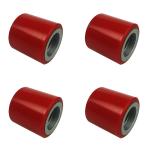 Red 80mm Pallet Truck Wheels , 800kg Loading Pallet Jack Roller Wheels
