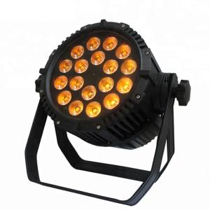 China 4 In 1 Waterproof LED Par Light RGBW DJ Par Light 18X10W DMX IP65 Stage Lighting PAR64 factory