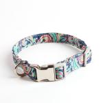 Floral Pattern Smart Dog Collar Small Medium Large Nylon Red Dog Collar