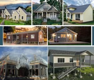 China Luxury Prefab Light Steel Structure Villa With One Door Two Windows Wind Proof factory