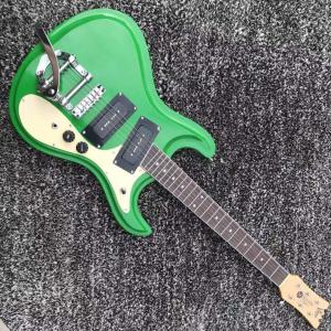 China Custom Mosrite Style Electric Guitar with Tremolo in Green factory