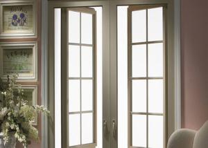 China Double Glazed Aluminium Windows , Grey Aluminium French Doors Exterior Swing Open Style factory