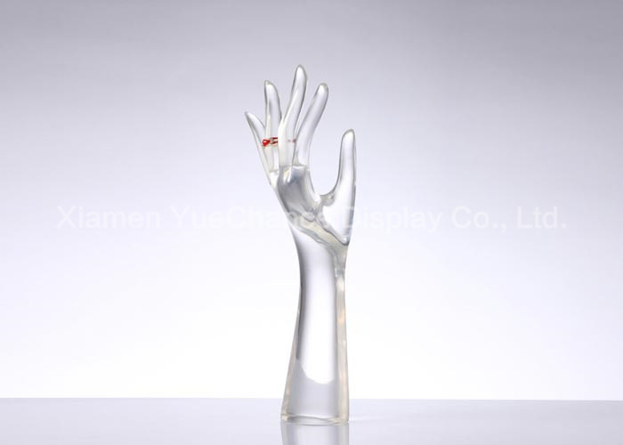 Clear Resin Hand Fiberglass Mannequin Torso Bracelet And Ring Display Racks