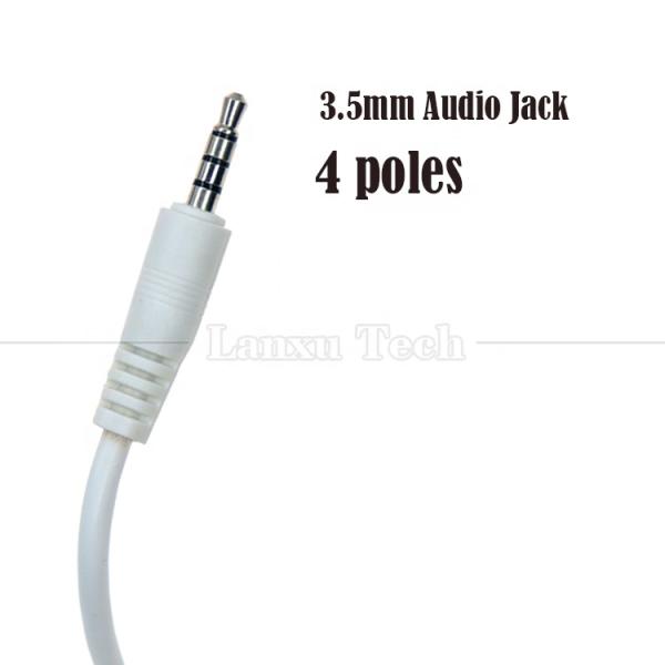 OEM Data Charging USB A Male to 4 Poles TRRS 3.5mm Aux Audio DC Jack Charger Cable for Speaker Headphone