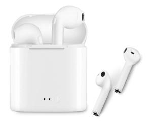 China Black White Mobile Phone Wireless Earphones With Dual Mic For Call And Music factory