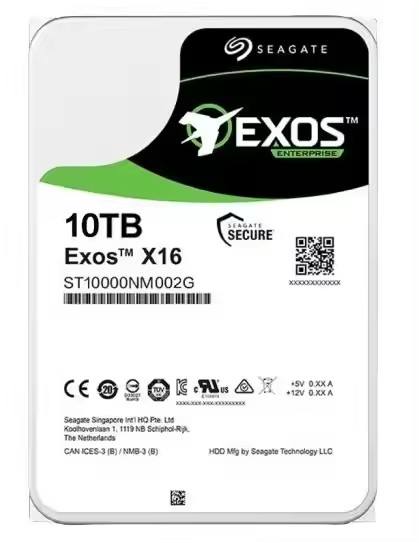 ST10000NM002G Exos X16 3.5" 7.2K 10TB Hard Drive SAS Enterprise Server HDD with 100-200MB/S Write Speed and 7.2K RPM
