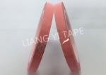 0.025mm Thick Adhesive Polyester Tape , Flame Retardant Pink Insulation Mylar