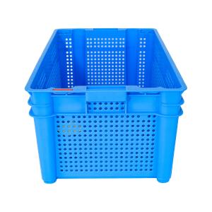 Supermarket Customized Color Plastic Mesh Crate for Dislocation Vegetables and