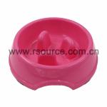 High Quality Eco Friendly Anti Skid Natural Straw Plastic slow feed dog bowl Dog