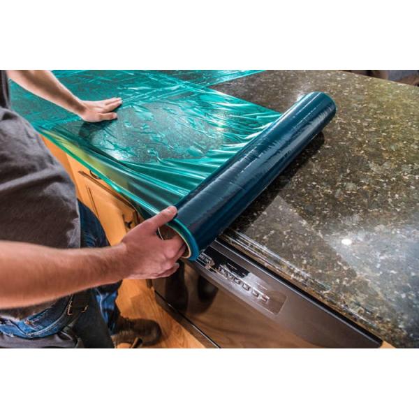 China Self Adhesive Artificial 200m 0.05mm Marble Countertop Protection Film factory