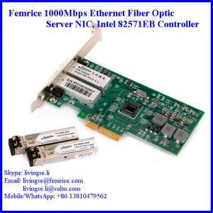 China 1000Mbps Gigabit Ethernet Dual Port Server Network Card, SFP*2 Slot, PCI Express x4, LC Fiber Femrice 10002PF factory