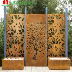 Laser Cut Indoor & Outdoor Decoration Metal Steel Garden Screen Corten