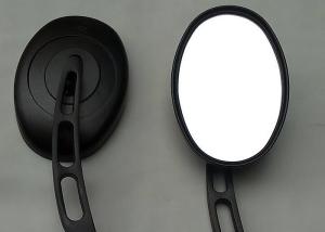 China Elliptic - Shaped Motorbike Rear View Mirror With Hollowed Out Handbar factory