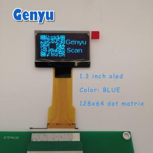 Blue Color 1.3 Inch OLED Display 128x64 Pixels SH1106 30PIN Long FPC ZIF Type