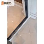 Long Life Span Tempered Glass Door , Double Swing Modern Aluminium Doors hinges