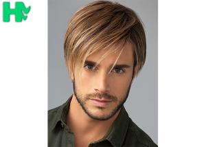 China Fashion New Arrival Mens Hair Pieces Wigs With Side Bang For Young Men Use factory
