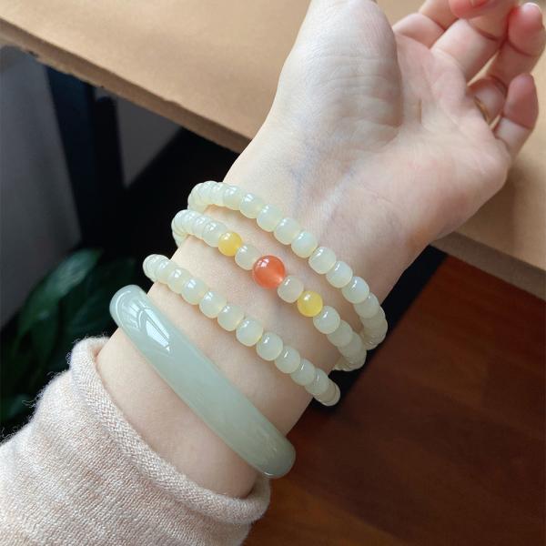 Jade Bracelet For Women Men'S Gifts - Green Jade Protection Healing Crystal