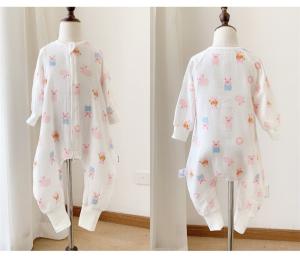 China Fashionable Soft Muslin Baby Pajamas Romper Bodysuit 100% Cotton For Toddler factory