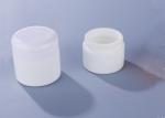 Porcelain White Glass Jar White Lid Empty Round White Glass Cosmetic Jar