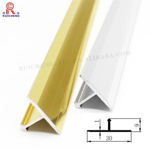 China 0.4mm - 2mm Floor Aluminum Transition Strips Gold Floor Edge Protective factory
