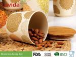 Dishwasher Safe Bamboo Fiber Storage Box , Shatter Proof Food Storage Containers
