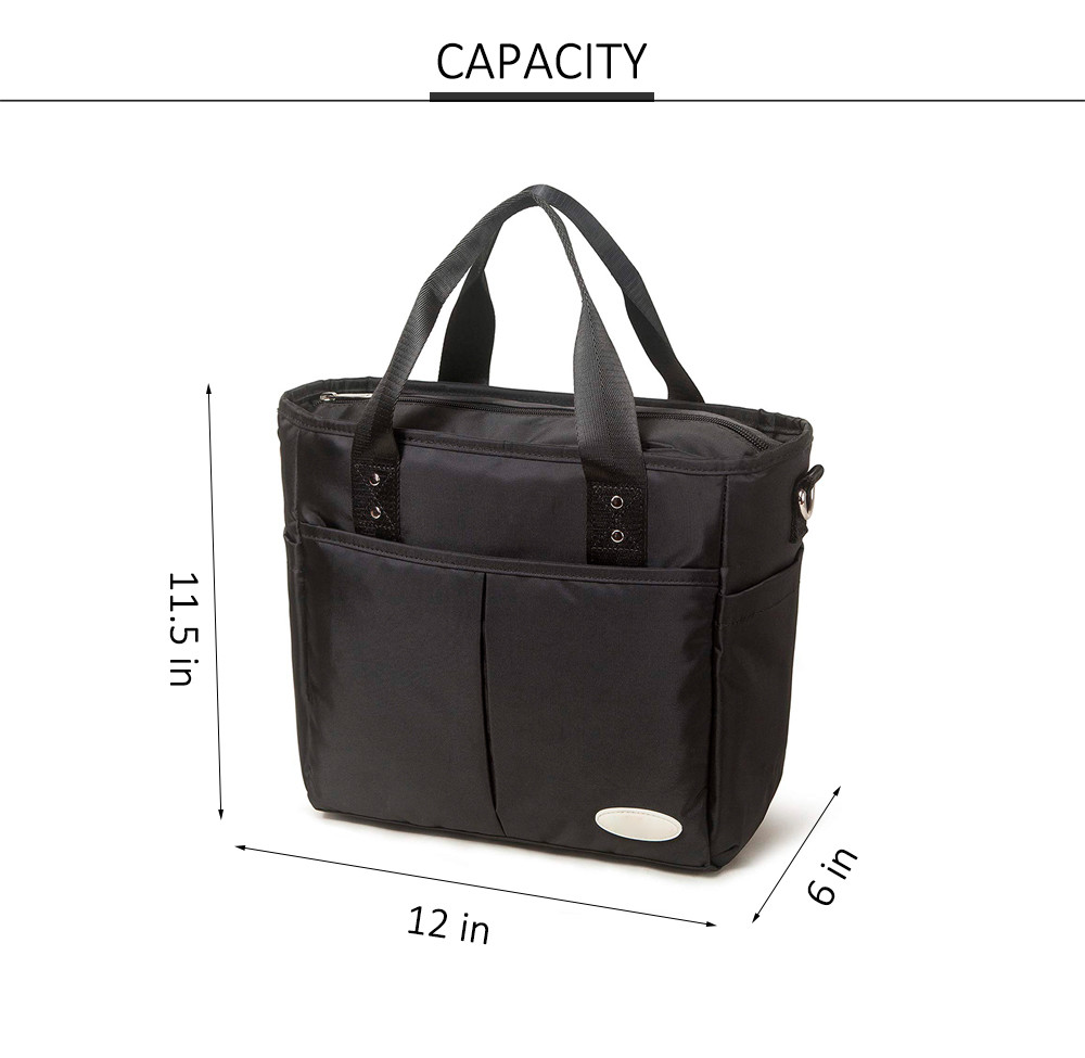Insulated Oxford Cooler Lunch Box Bag With Side Pockets