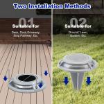 2V Bright LED Solar Dock Light For Gardens And Outdoor Walkways