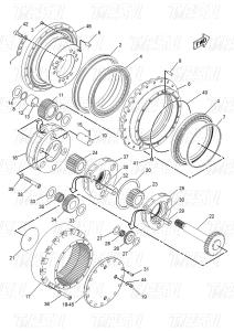 China 102-6500 E315-A Excavator Travel Drive Catalog Bolt-on In Stock Black Factory Color factory