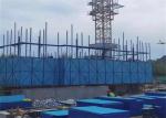 Blue Powder Coated Perimeter Safety Screens Galvanized Plate Punched
