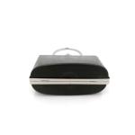 OEM fashion 18.5*13 cm silver color plastic and iron beautiful evening bag box