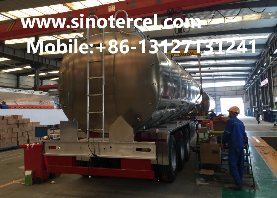 China Semi Trailer Fuel Tank 30-35CBM tank Semi Trailer White on sale