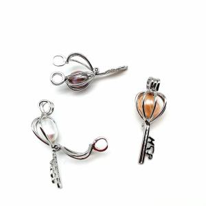 China Pearl Cage Locket Findings Cage Pendant for Essential Oil Diffuser Oyster Pearl Girl Women Gits Dropshipping factory