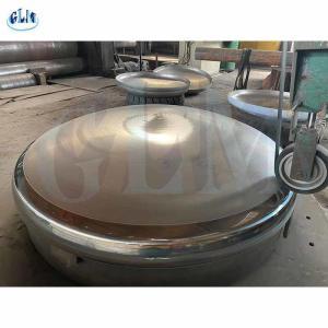 China 89mm 500MM ASME PED Torispherical Dished Head Types Of Dish End In Pressure Vessel factory