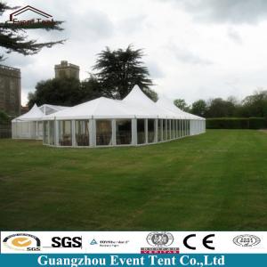 China Easy Up High Peak Tent Transparent Glass Window With Wedding Decoration factory